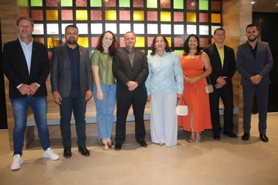 Autoridades municipais durante o evento