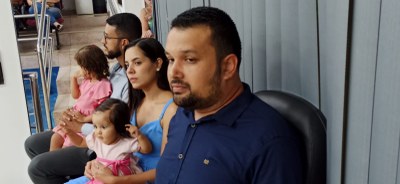 Vereador Diego Viveiros durante o evento. (Imagem: Denílson Lopes)